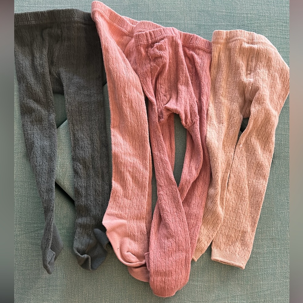 Set of four Ribbed Tights